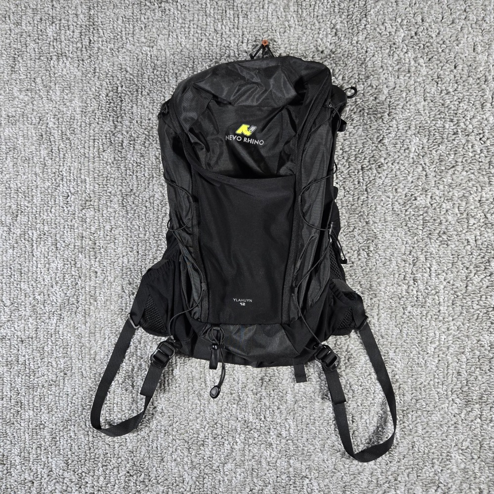 Nevo Rhino Ylahuyn 12 Backpack Black Hiking Hydration Daypack Gorpcore Unisex OS